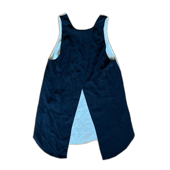 Aritzia Wilfred White Black Silk Split Back Tank Top Shirt Women's Size XXS - Picture 6 of 10